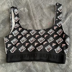 Pink sports bra